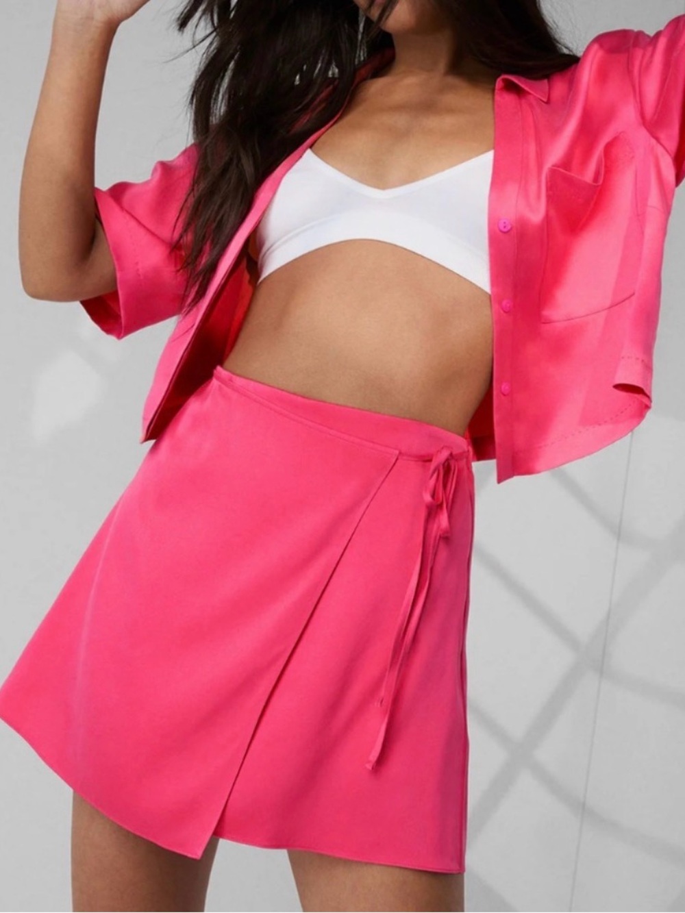 Lunya wrap skirt / skorts in fuchsia S